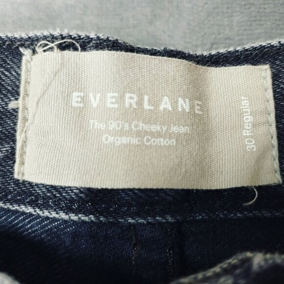 Everlane Womens 90s Cheeky Jeans 30R High Rise Straight Organic Cotton Blue Vibe - Picture 2 of 10